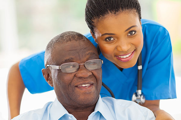 nurse and older man